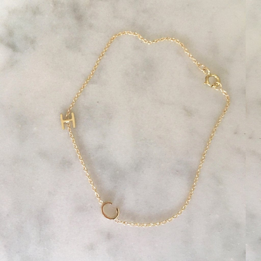 Mini Initial Bracelet - 1 letter